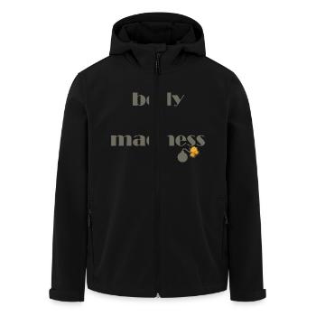 The naked madness - Men’s Recycled Softshell Jacket by Stanley/Stella - black - Front - AI Model Male 185 light (185cm)