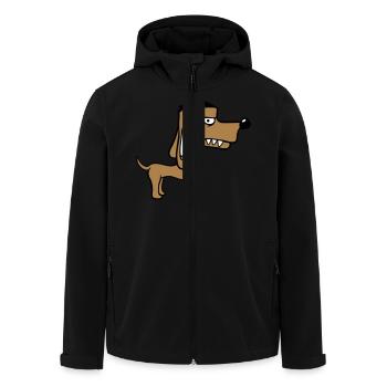 Chien Se Tient Méchant Méchant Dents Dangereuses Monstre Fun - Veste softshell homme en polyester recyclé Stanley/Stella - noir - Devant - AI Model Male 185 light (185cm)