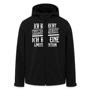 Ich bin nicht kompliziert bin eine Limited Edition - Recycelte Männer Softshell-Jacke von Stanley/Stella - Schwarz - Vorne - AI Model Male 185 light (185cm)