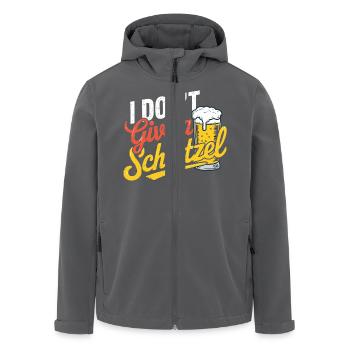 Ich gebe kein Schnitzel - Recycelte Männer Softshell-Jacke von Stanley/Stella - Schwarz - Vorne - AI Model Male 185 light (185cm)