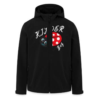 Kids Bug Funny Cute Ladybug Nursery - Men’s Recycled Softshell Jacket by Stanley/Stella - black - Front - AI Model Male 185 light (185cm)