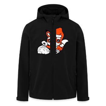 Fuchs Rotfuchs Weihnachtsmann Weihnachten Geschenk - Recycelte Männer Softshell-Jacke von Stanley/Stella - Schwarz - Vorne - AI Model Male 185 light (185cm)