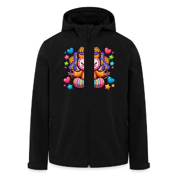 Eule Mandala Yoga - Recycelte Männer Softshell-Jacke von Stanley/Stella - Schwarz - Vorne - AI Model Male 185 light (185cm)