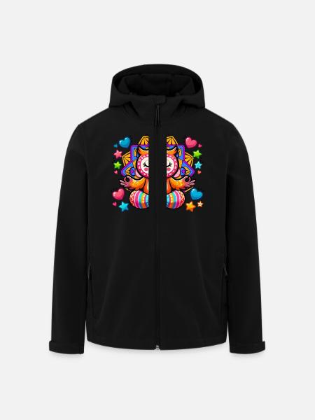 Eule Mandala Yoga - Recycelte Männer Softshell-Jacke von Stanley/Stella - Schwarz