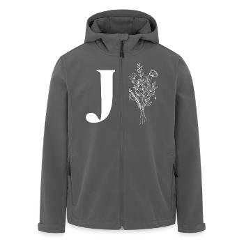 Minimalistische Blumen - Recycelte Männer Softshell-Jacke von Stanley/Stella - Anthrazit - Vorne - AI Model Male 185 light (185cm)
