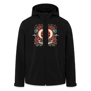 Basketball Herzschlag - Recycelte Männer Softshell-Jacke von Stanley/Stella - Schwarz - Vorne - AI Model Male 185 light (185cm)