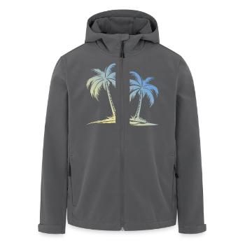 Île Palm - Veste softshell homme en polyester recyclé Stanley/Stella - noir - Devant - AI Model Male 185 light (185cm)