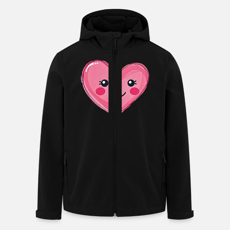 Herz - Recycelte Männer Softshell-Jacke von Stanley/Stella - Schwarz