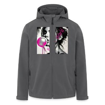 Balloon World - Men’s Recycled Softshell Jacket by Stanley/Stella - black - Front - AI Model Male 185 light (185cm)
