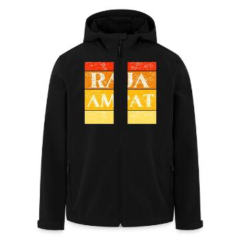 Beauty of Raja Ampat - Men’s Recycled Softshell Jacket by Stanley/Stella - black - Front - AI Model Male 185 light (185cm)
