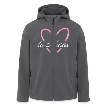 Die Braut Pink Glitzer Herz - Recycelte Männer Softshell-Jacke von Stanley/Stella - Schwarz - Vorne - AI Model Male 185 light (185cm)