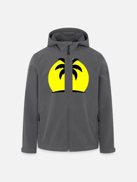 Palm Tree Beach Sun - Men’s Recycled Softshell Jacket by Stanley/Stella - black