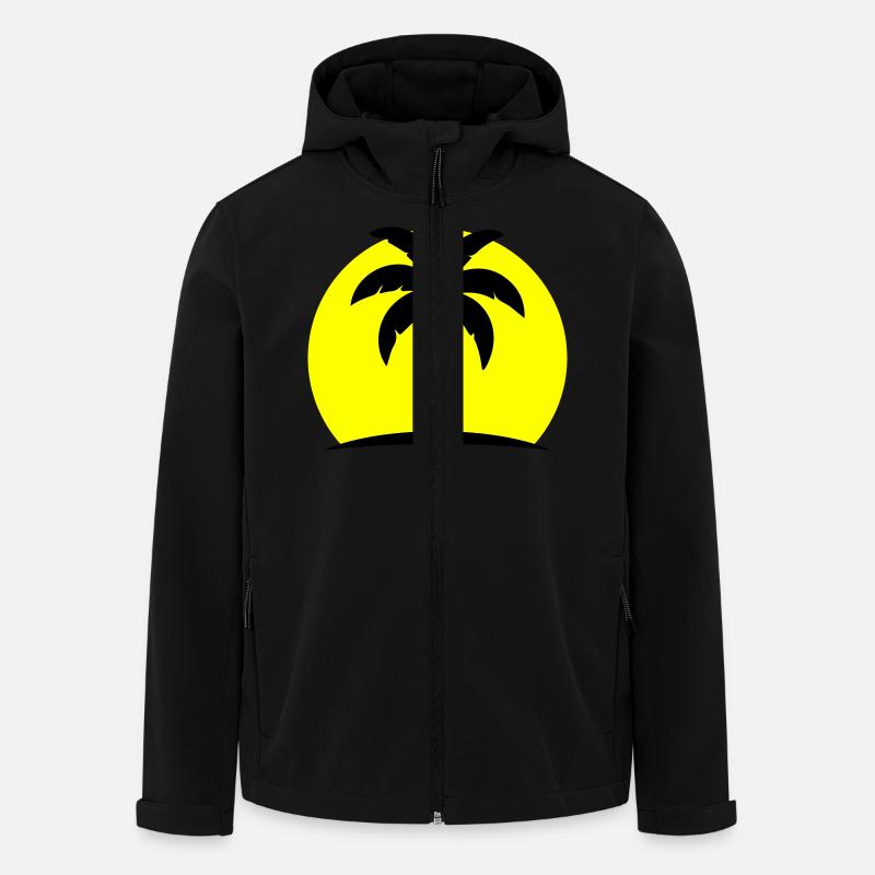 Palm Tree Beach Soleil - Veste softshell homme en polyester recyclé Stanley/Stella - noir