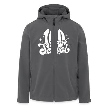 100 Days of School Celebration Design - Men’s Recycled Softshell Jacket by Stanley/Stella - black - Front - AI Model Male 185 light (185cm)