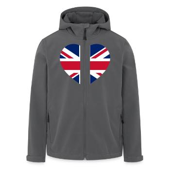 I Love My Country - Men’s Recycled Softshell Jacket by Stanley/Stella - black - Front - AI Model Male 185 light (185cm)