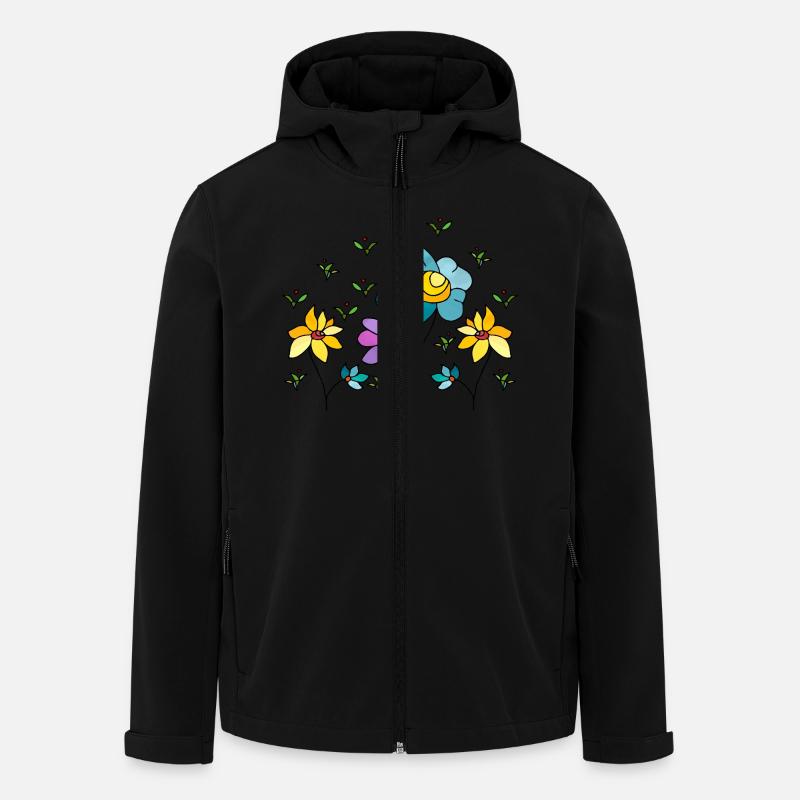 Fleur - Veste softshell homme en polyester recyclé Stanley/Stella - noir