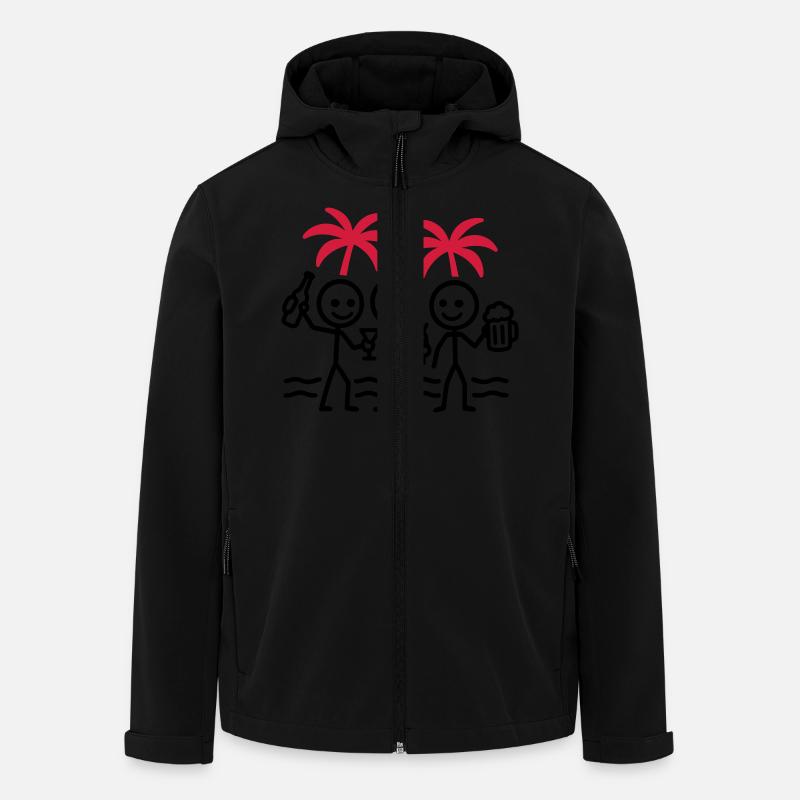 Beach Party Team Celebrate - Men’s Recycled Softshell Jacket by Stanley/Stella - black