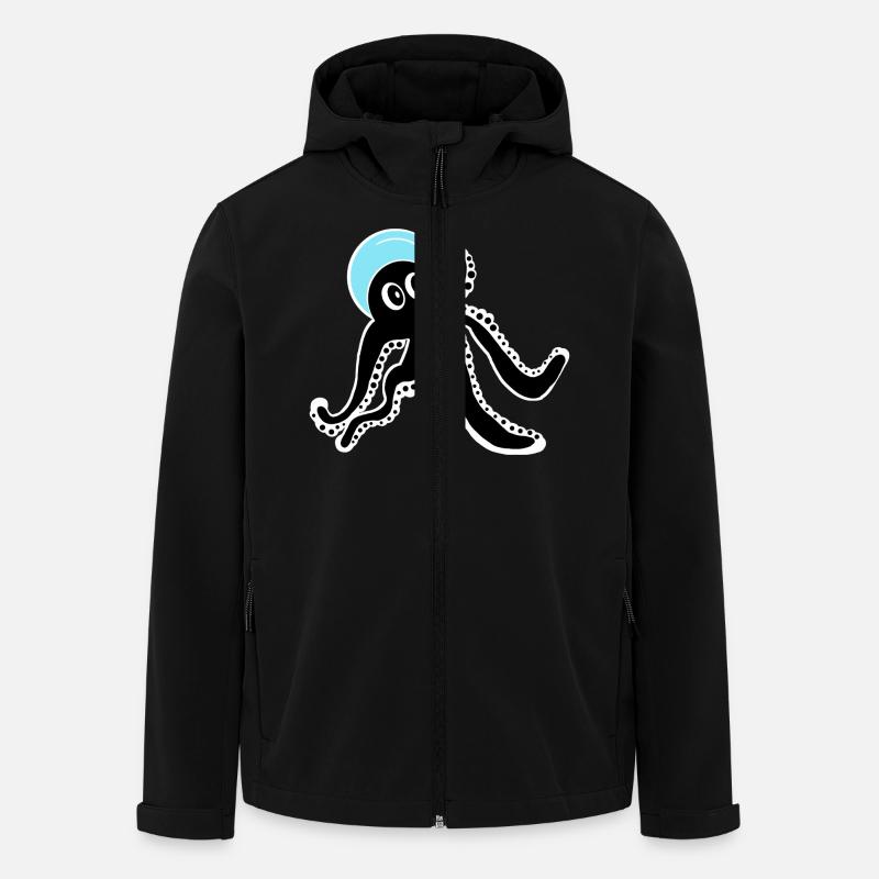 Black Octopus - Men’s Recycled Softshell Jacket by Stanley/Stella - black