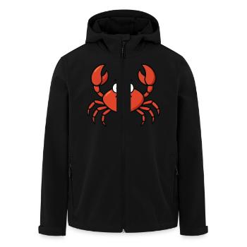 krabbe comic - Recycelte Männer Softshell-Jacke von Stanley/Stella - Schwarz - Vorne - AI Model Male 185 light (185cm)