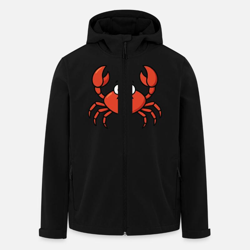 Bande dessinée Krabbe - Veste softshell homme en polyester recyclé Stanley/Stella - noir