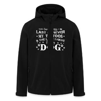 The Love I Have For My Dog - Men’s Recycled Softshell Jacket by Stanley/Stella - black - Front - AI Model Male 185 light (185cm)