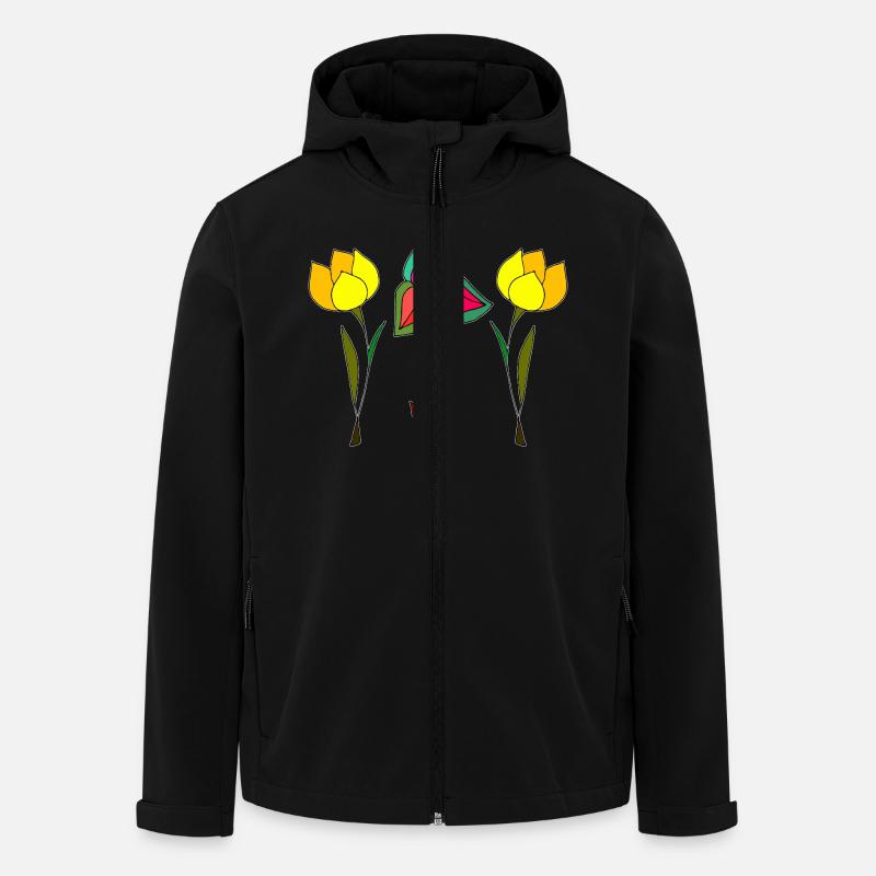 Flowers - Men’s Recycled Softshell Jacket by Stanley/Stella - black
