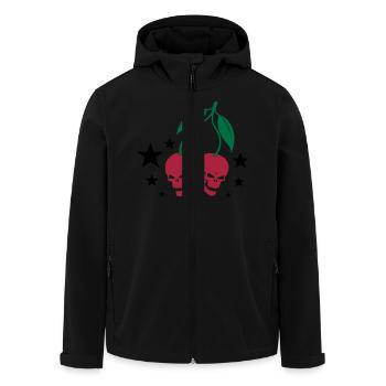 Cherry Skulls - Recycelte Männer Softshell-Jacke von Stanley/Stella - Schwarz - Vorne - AI Model Male 185 light (185cm)