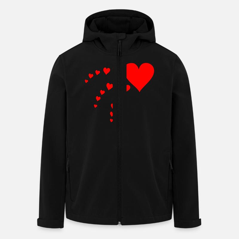 Herz Regen - Herzen - Recycelte Männer Softshell-Jacke von Stanley/Stella - Schwarz