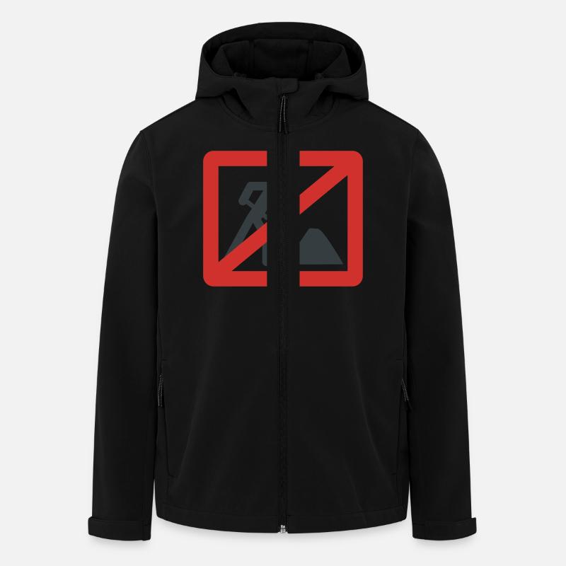 No Work - Recycelte Männer Softshell-Jacke von Stanley/Stella - Schwarz