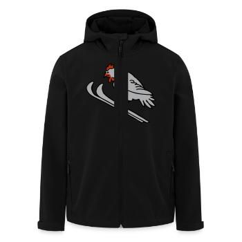 Ski-hen - Men’s Recycled Softshell Jacket by Stanley/Stella - black - Front - AI Model Male 185 light (185cm)
