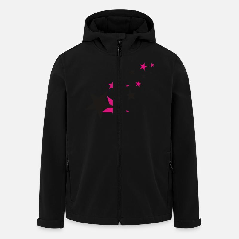Star, stars - Men’s Recycled Softshell Jacket by Stanley/Stella - black