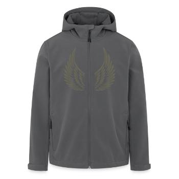 flügel T Shirt selber gestalten - Recycelte Männer Softshell-Jacke von Stanley/Stella - Schwarz - Vorne - AI Model Male 185 light (185cm)