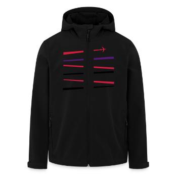 airplane - Recycelte Männer Softshell-Jacke von Stanley/Stella - Schwarz - Vorne - AI Model Male 185 light (185cm)