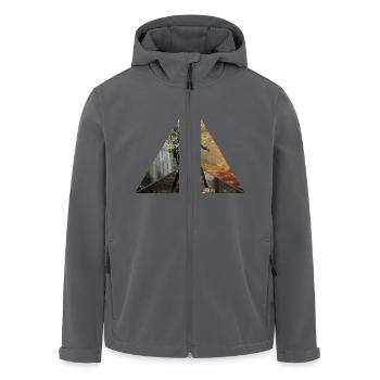 sexy fox in triangle - Men’s Recycled Softshell Jacket by Stanley/Stella - black - Front - AI Model Male 185 light (185cm)