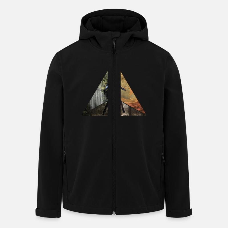 sexy fox in triangle - Men’s Recycled Softshell Jacket by Stanley/Stella - black