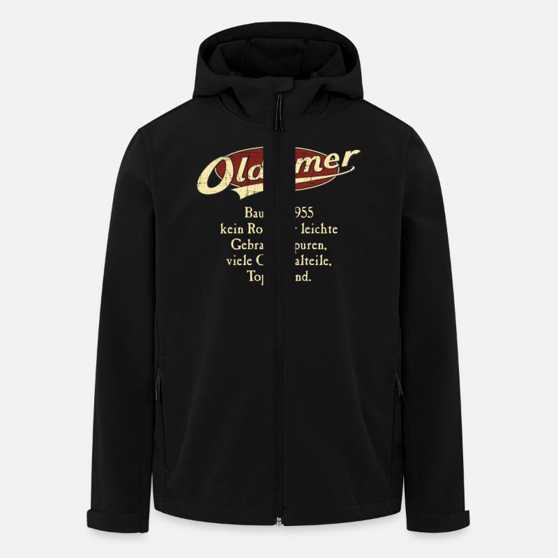 Geburtstag Oldtimer Baujahr 1955 retro usedlook - Recycelte Männer Softshell-Jacke von Stanley/Stella - Schwarz