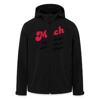 Milch - Recycelte Männer Softshell-Jacke von Stanley/Stella - Schwarz - Vorne - AI Model Male 185 light (185cm)