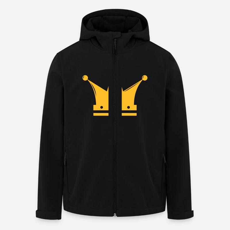 couronne - Veste softshell homme en polyester recyclé Stanley/Stella - noir