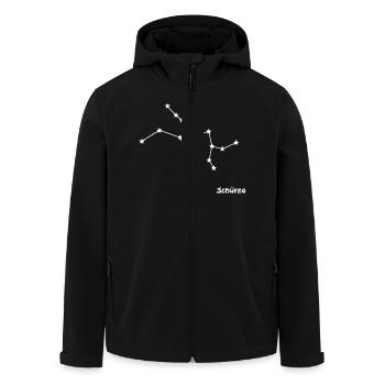 Sternzeichen Schütze - Recycelte Männer Softshell-Jacke von Stanley/Stella - Schwarz - Vorne - AI Model Male 185 light (185cm)