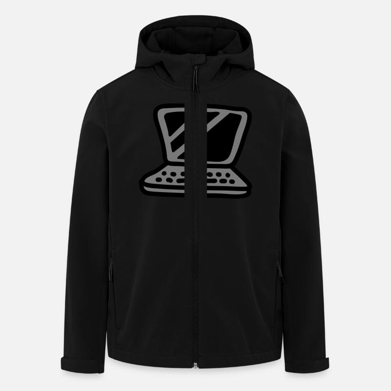 Laptop - Veste softshell homme en polyester recyclé Stanley/Stella - noir