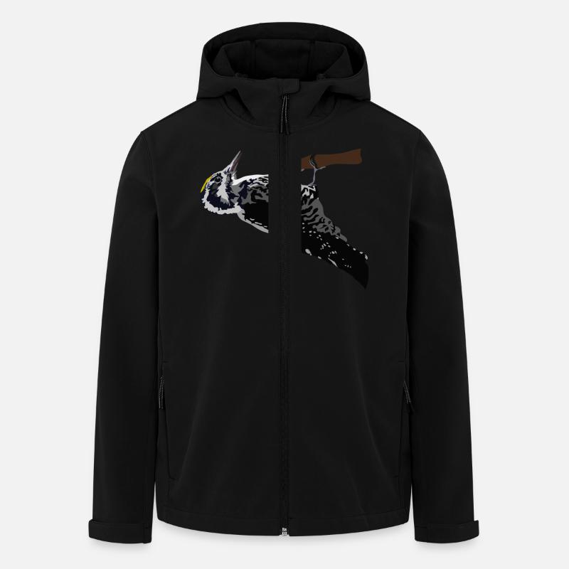 Dreizehenspecht - Recycelte Männer Softshell-Jacke von Stanley/Stella - Schwarz