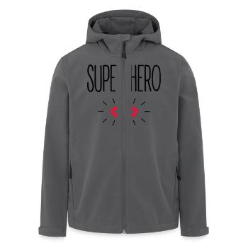 Super Hero - Veste softshell homme en polyester recyclé Stanley/Stella - noir - Devant - AI Model Male 185 light (185cm)