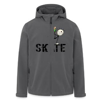 skate! patin! - Veste softshell homme en polyester recyclé Stanley/Stella - noir - Devant - AI Model Male 185 light (185cm)