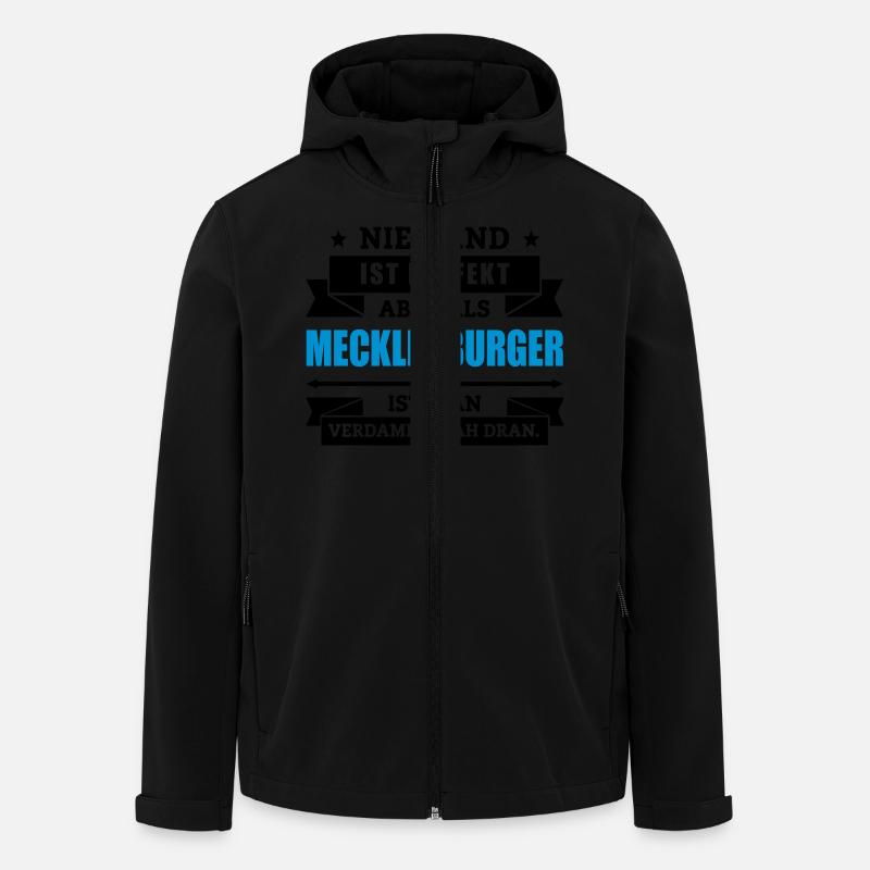 Funshirt Mecklenburger - Recycelte Männer Softshell-Jacke von Stanley/Stella - Schwarz