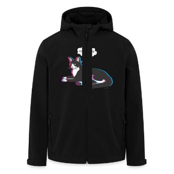 cat i'll kill you - Men’s Recycled Softshell Jacket by Stanley/Stella - black - Front - AI Model Male 185 light (185cm)