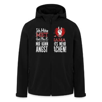 Metal Mama - Recycelte Männer Softshell-Jacke von Stanley/Stella - Schwarz - Vorne - AI Model Male 185 light (185cm)