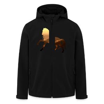 Pferd - Recycelte Männer Softshell-Jacke von Stanley/Stella - Schwarz - Vorne - AI Model Male 185 light (185cm)