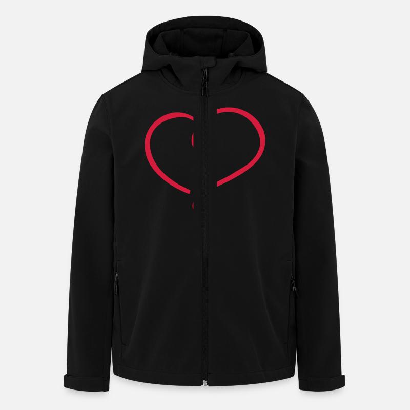 Herz - Recycelte Männer Softshell-Jacke von Stanley/Stella - Schwarz