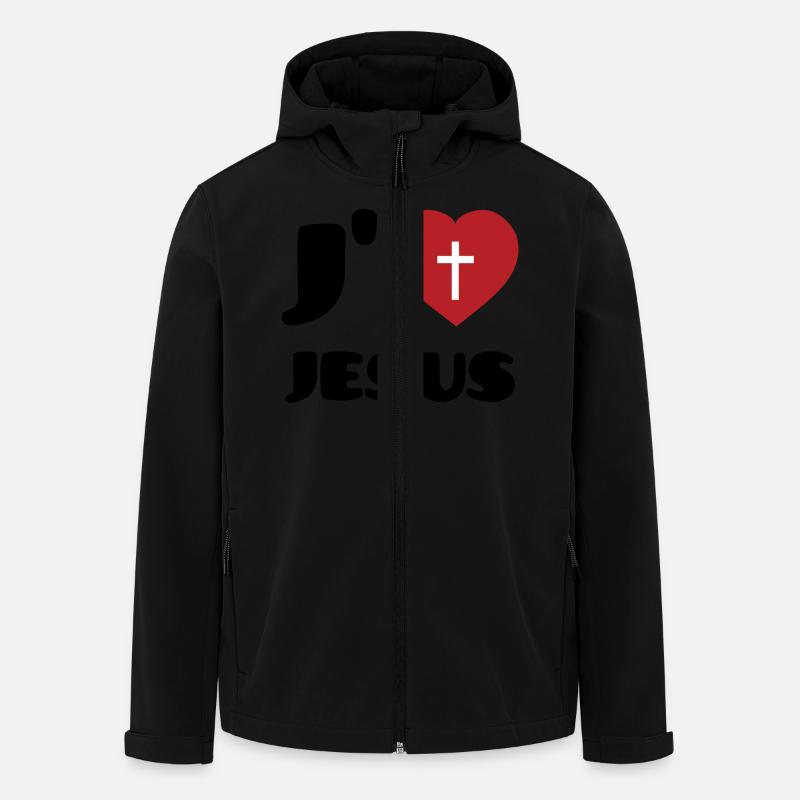 ich liebe Jesus - Recycelte Männer Softshell-Jacke von Stanley/Stella - Schwarz