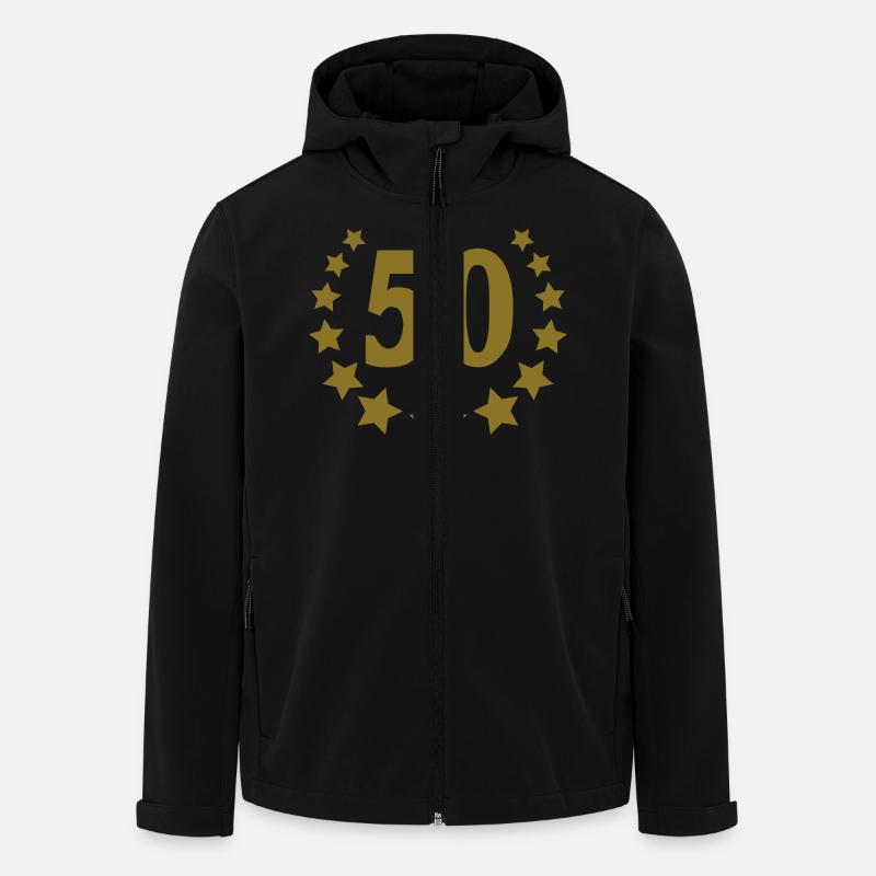 50_stars_ crown - Recycelte Männer Softshell-Jacke von Stanley/Stella - Schwarz